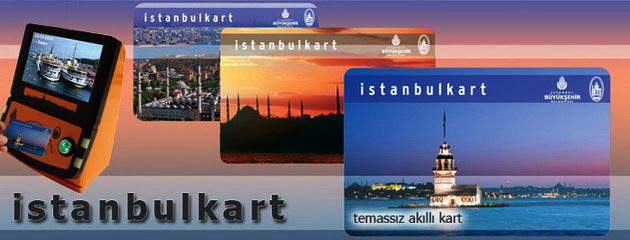 Терминал оплаты и виды İstanbulkart для оплаты проезда в общественном транспорте Стамбула, Турция.